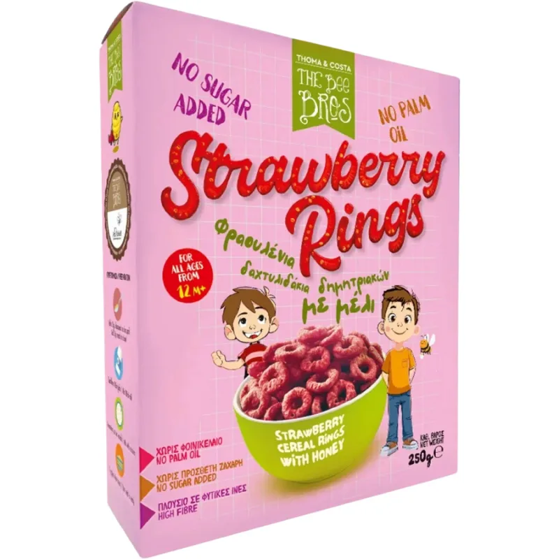 Cereale Crocante Ineluse cu Capsuni si Miere fara Zahar 250g THE BEE BROS — preț și oferte