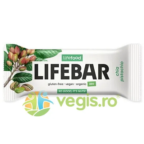 Baton cu Chia si Fistic Ecologic/Bio 40g LIFEFOOD — preț și oferte