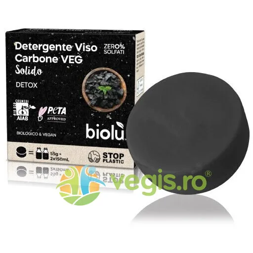 Gel de Curatare Solid pentru Fata cu Carbune Activ Bio 55g BIOLU — preț și oferte