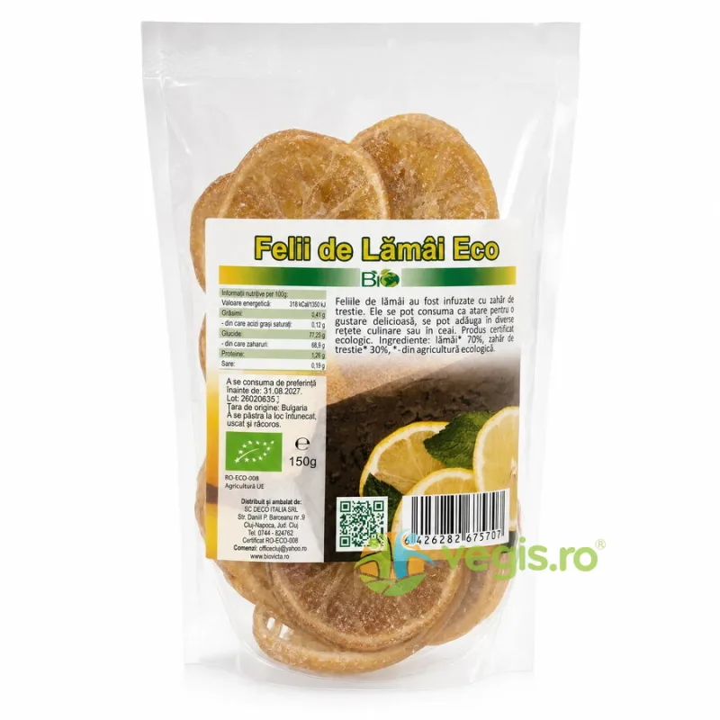 Felii de Lamaie Ecologice/Bio 150g Deco Italia — preț și oferte