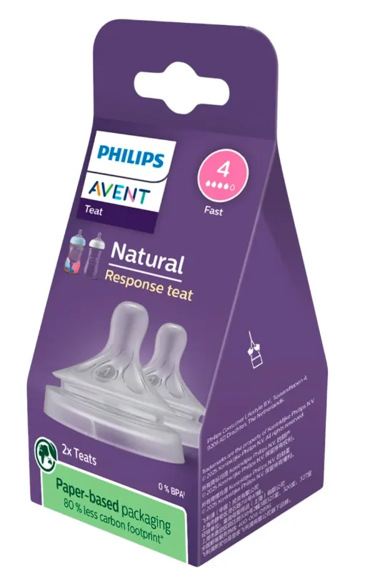 Set tetine cu debit rapid pentru +3 luni Natural Response SCY964/02, 2 bucati, Philips Avent — preț și oferte