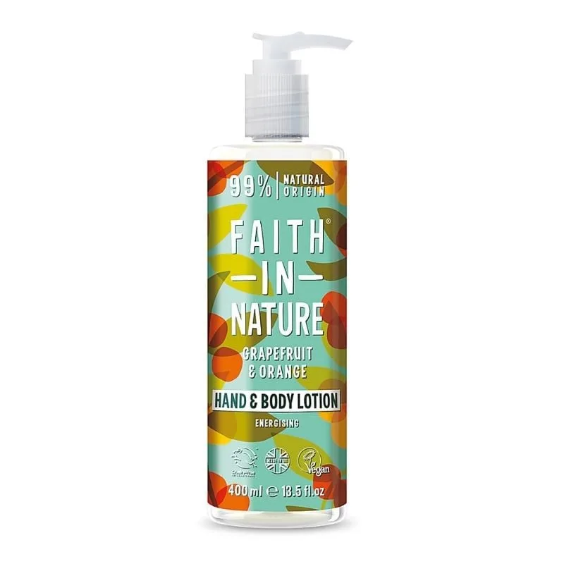 Faith in Nature Lotiune vegana pentru corp si maini cu grapefruit si portocala, 400 ml — preț și oferte