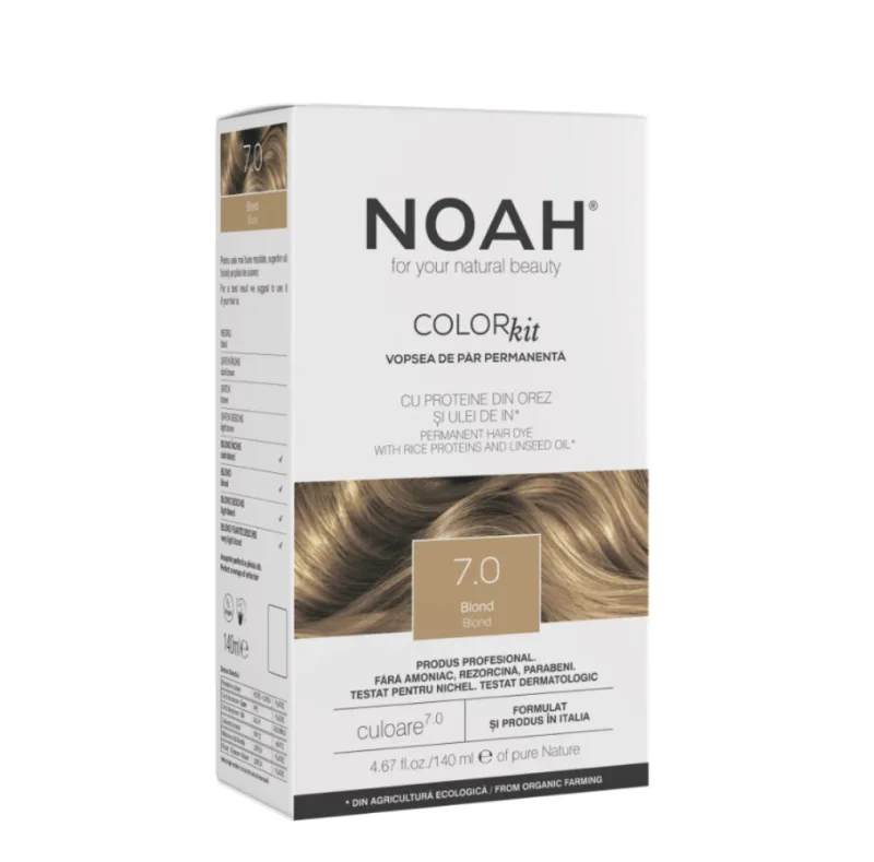 Vopsea de par naturala Blond (7.0), 140ml, Noah — preț și oferte