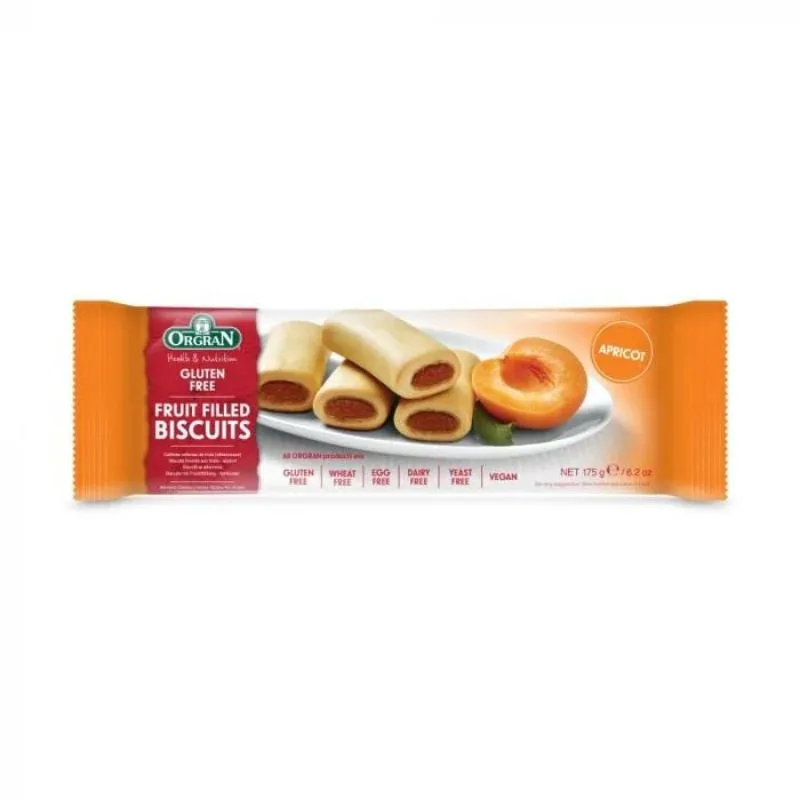 Biscuiti umpluti cu caise fara gluten, 175g, ORGRAN — preț și oferte