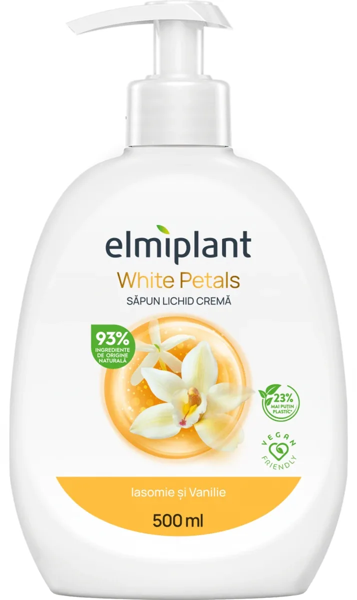 Sapun lichid cu iasomie si vanilie White Petals, 500ml, Elmiplant — preț și oferte