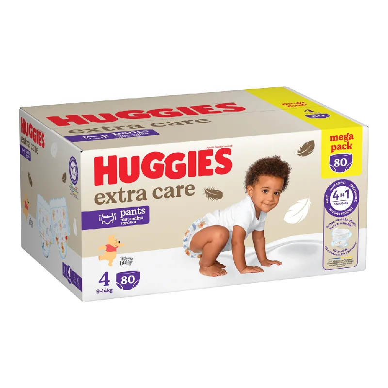 Scutece chilotel Extra Care Pants Nr.4, 9-14 kg, 80 bucati, Huggies — preț și oferte