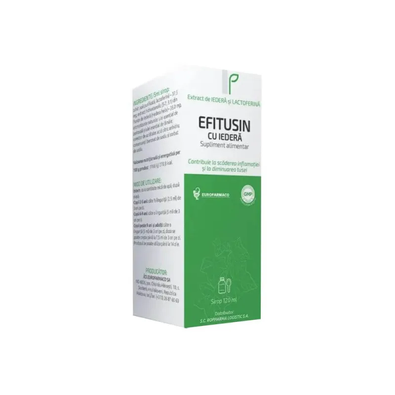EFITUSIN SIROP CU IEDERA X 120ML EUROPHARMACO — preț și oferte