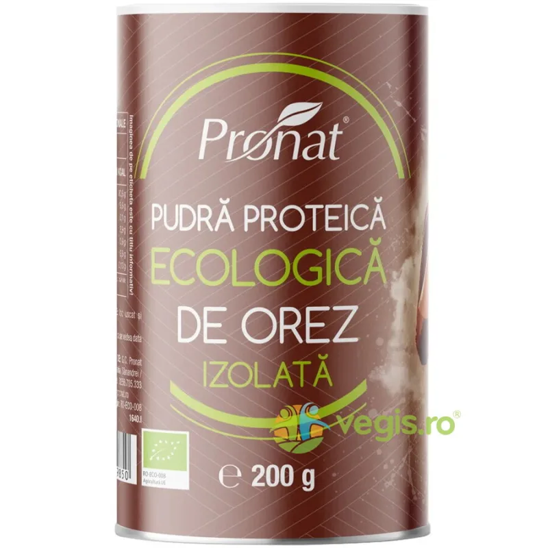 Pudra Proteica de Orez Izolata Ecologica/Bio 200g PRONAT — preț și oferte