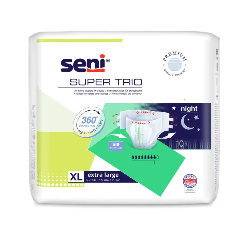 Scutece pentru adulti Super Seni Trio Extra Large, 10 bucati, Seni — preț și oferte
