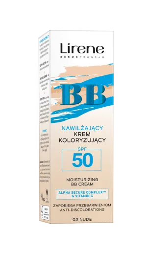 Crema BB hidratanta anti-depigmentare cu SPF50 02 Nude, 30ml, Lirene