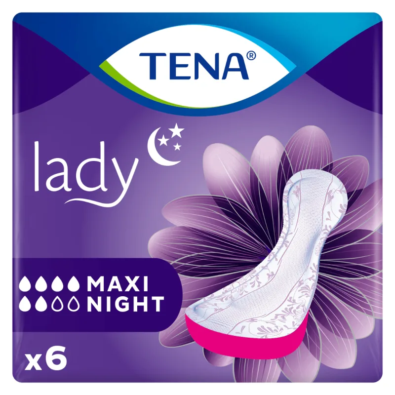 Absorbante pentru incontinenta urinara Lady Maxi Night, 6 bucati, Tena — preț și oferte