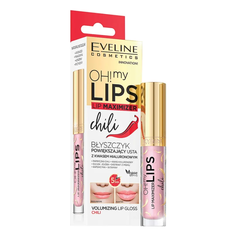 Luciu cu efect de marire Oh! My Lips Maximizer Chili, 4.5ml, Eveline Cosmetics — preț și oferte