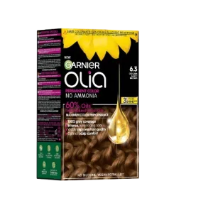 Vopsea de par permanenta fara amoniac 6.3 Golden Light Brown Olia, 174ml, Garnier