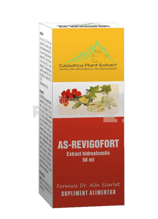 As-Revigofort Extract hidroalcoolic 50 ml Carpatica Plant Extract — preț și oferte
