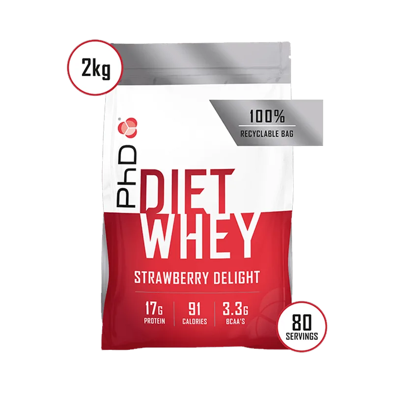 Pudra proteica cu aroma de capsuni Diet Whey, 2kg, PhD — preț și oferte