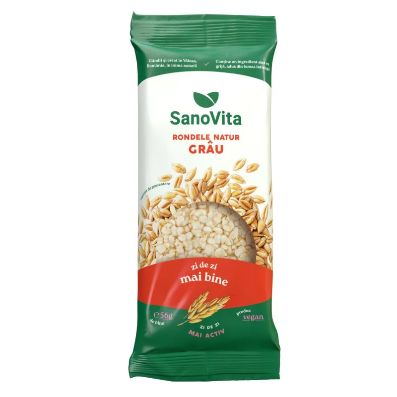 Rondele din grau expandat, 56g, SanoVita — preț și oferte