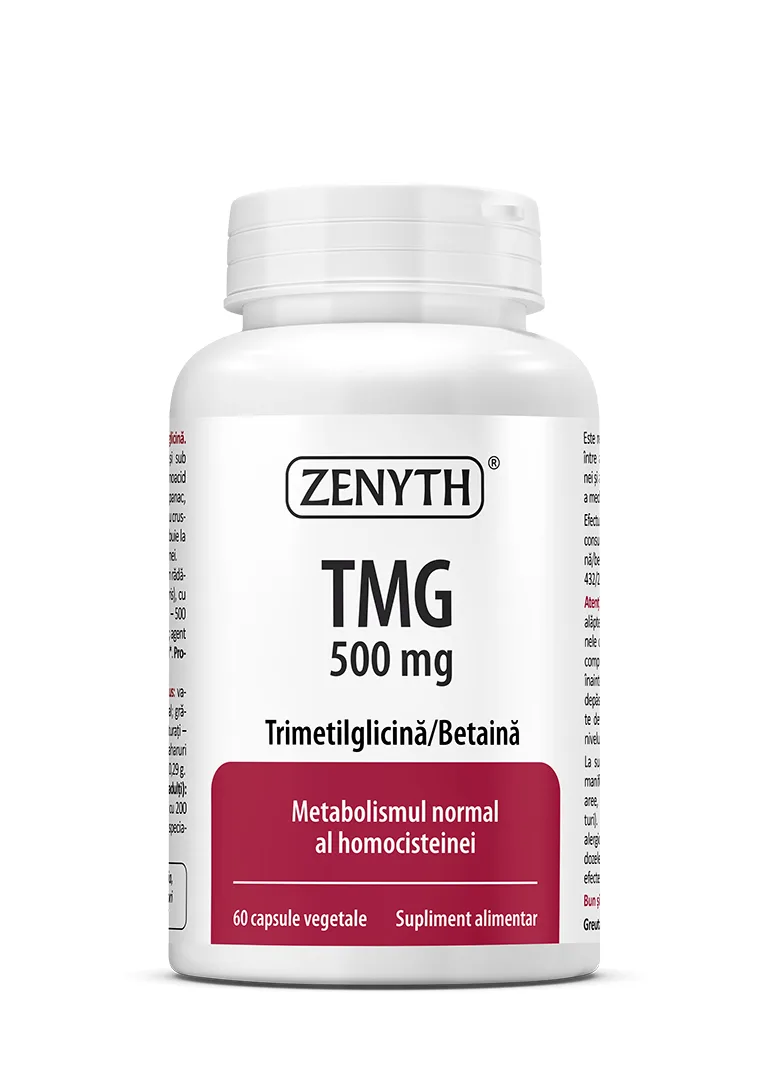 TMG 500mg, 60 capsule vegetale, Zenyth — preț și oferte