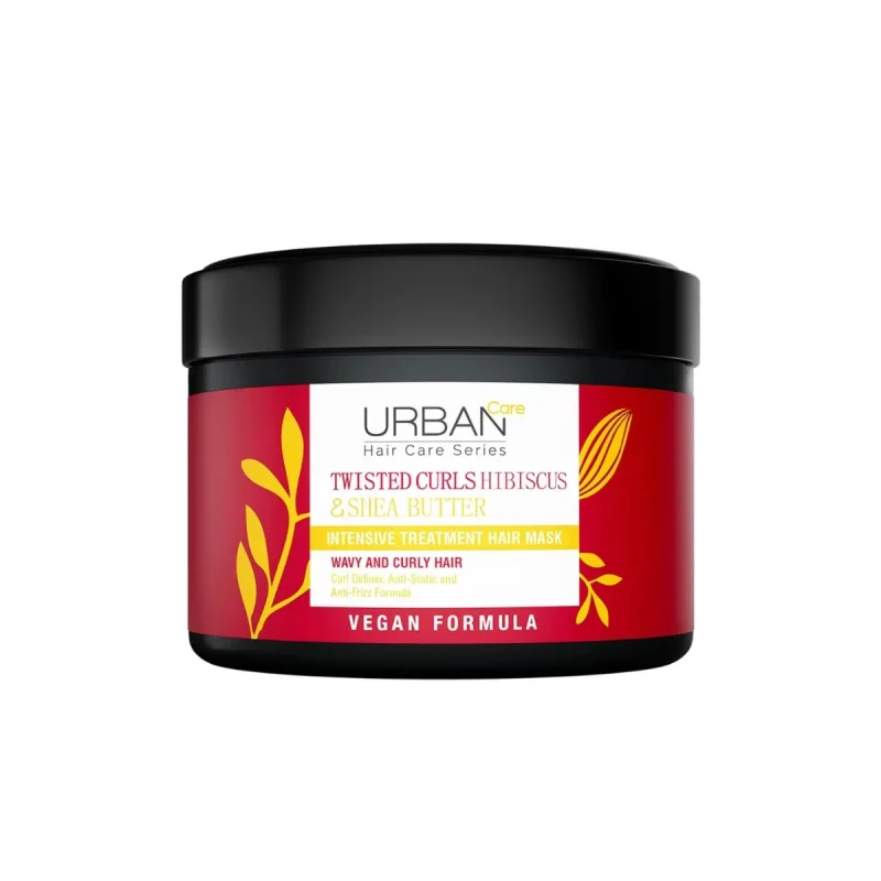 Masca de par intensiva pentru bucle cu Hibiscus si Unt de Shea, 230ml, Urban Care — preț și oferte