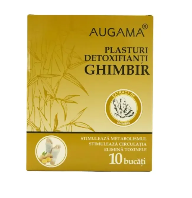 Augama Plasturi detoxifianti cu ghimbir pentru talpi 10 cm x 12 cm 10 bucati — preț și oferte