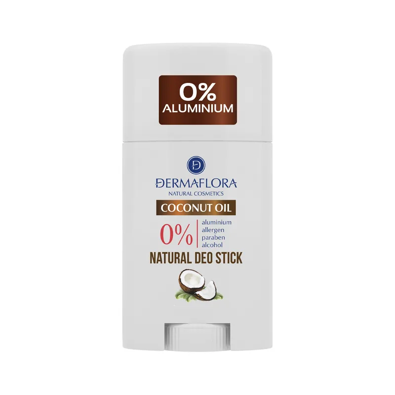 Deodorant stick cu ulei de cocos 0% aluminiu, 50ml, Dermaflora — preț și oferte