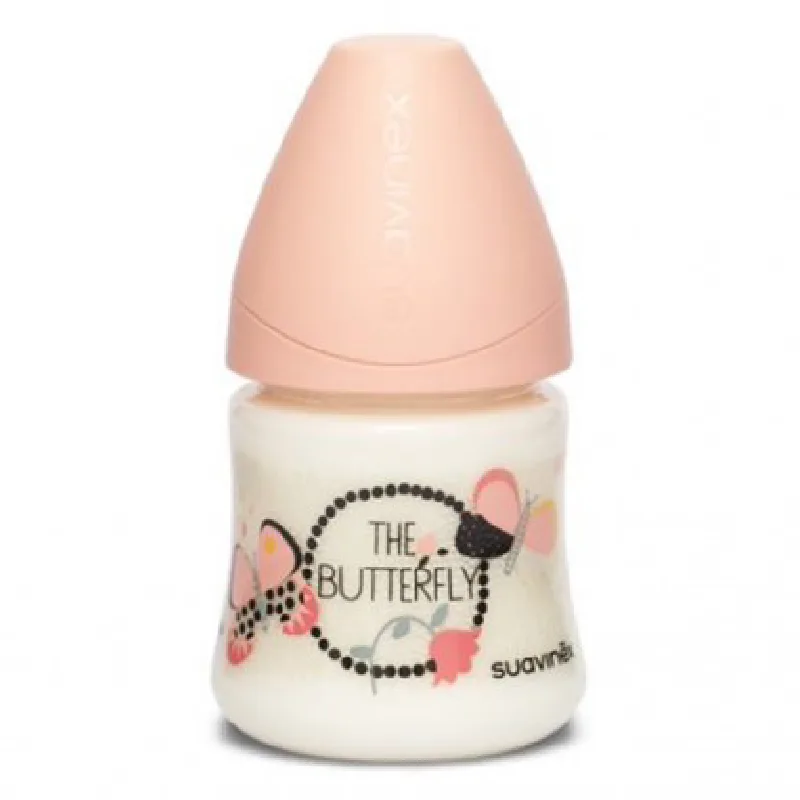 Biberon cu debit lent, fluture portocaliu, Fusion, 150 ml, Suavinex — preț și oferte