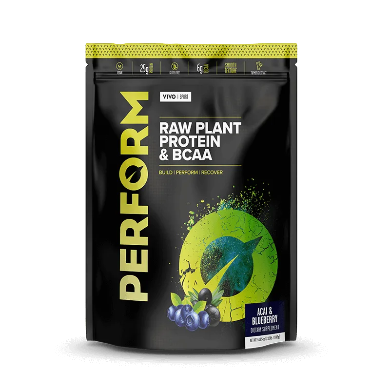 Proteine vegetale si BCAA cu aroma de Acai si Afine Perform, 988g, Vivo — preț și oferte
