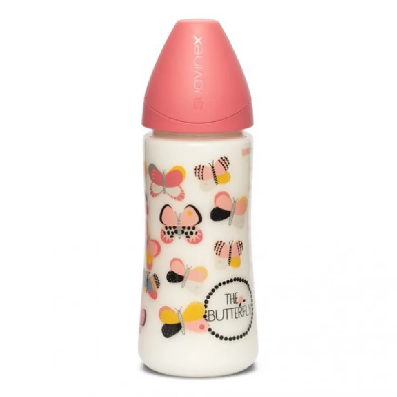 Biberon cu debit dens, fluture roz, Fusion, 360 ml, Suavinex — preț și oferte