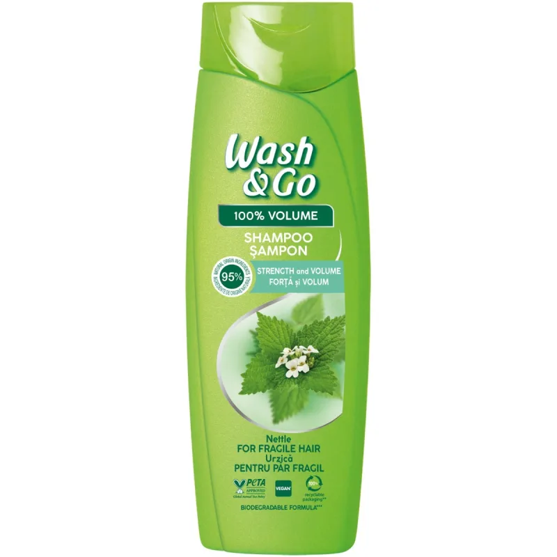 Sampon cu urzica, 360ml, Wash&Go — preț și oferte