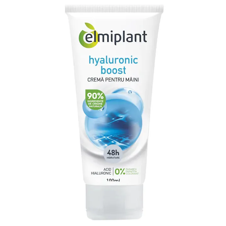 Crema de maini Hyaluronic Boost, 100ml, Elmiplant — preț și oferte