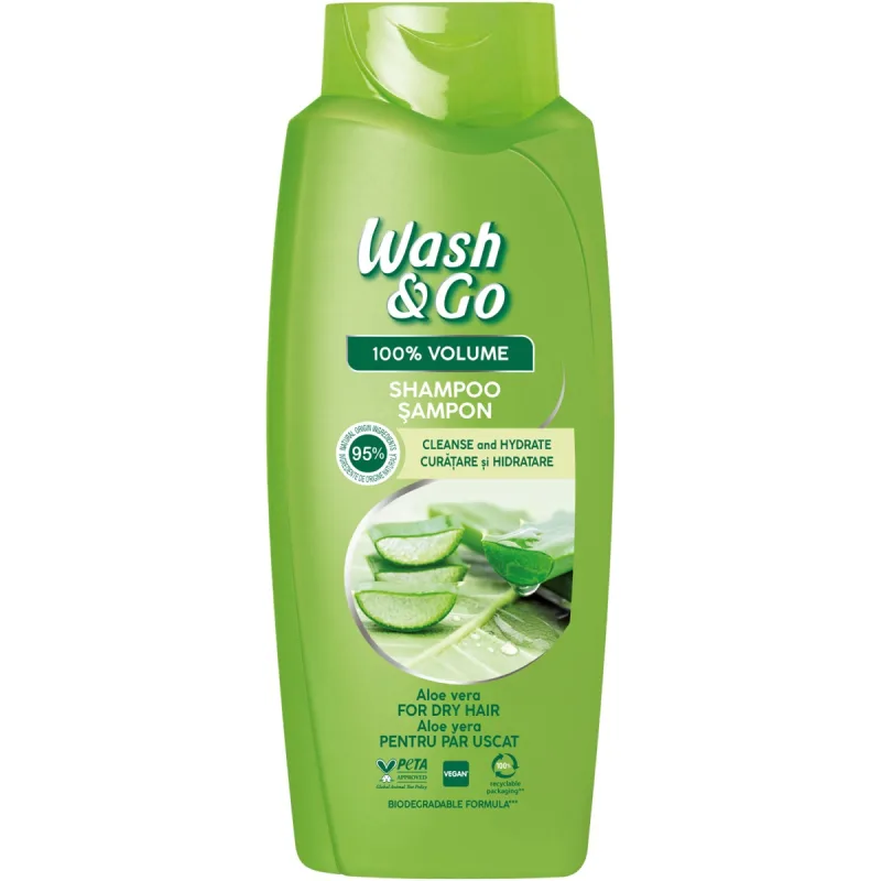 Sampon cu aloe vera, 675ml, Wash&Go — preț și oferte