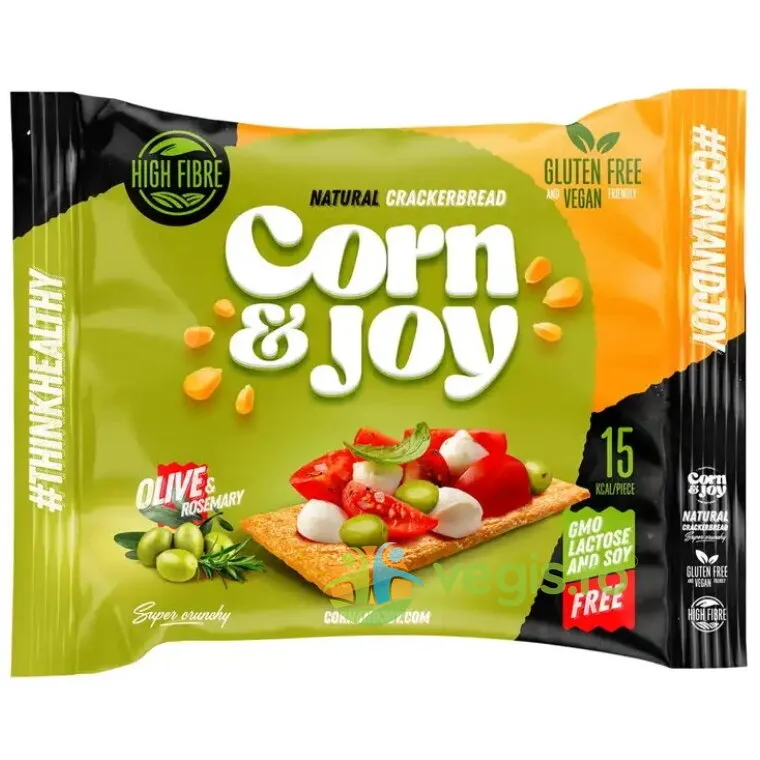 Felii de Paine Crocanta din Porumb Extrudat cu Rozmarin si Ulei de Masline fara Gluten 80g CORN&JOY — preț și oferte