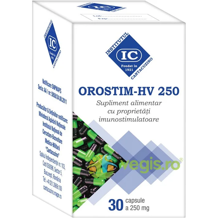 Orostim-HV 250mg 30cps Institutul Cantacuzino — preț și oferte