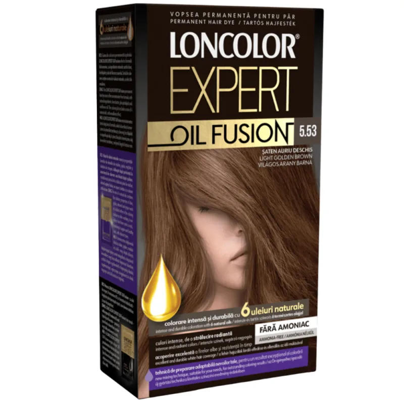Vopsea de par permanenta Expert Oil Fusion Nr 5.53, 115ml, Loncolor — preț și oferte