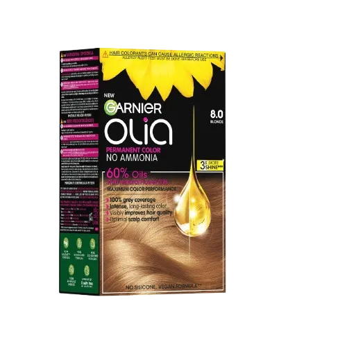 Vopsea de par permanenta fara amoniac 8.0 Blonde Olia, 174ml, Garnier — preț și oferte
