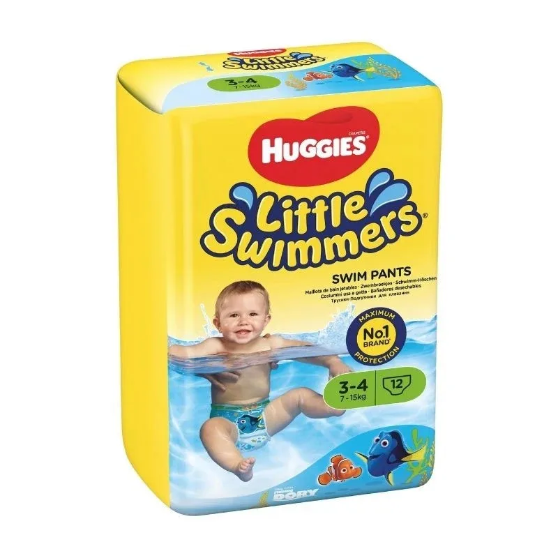 Chilot impermeabil nr. 3-4 pentru 7-15 kg Little Swimmers, 12 bucati, Huggies — preț și oferte