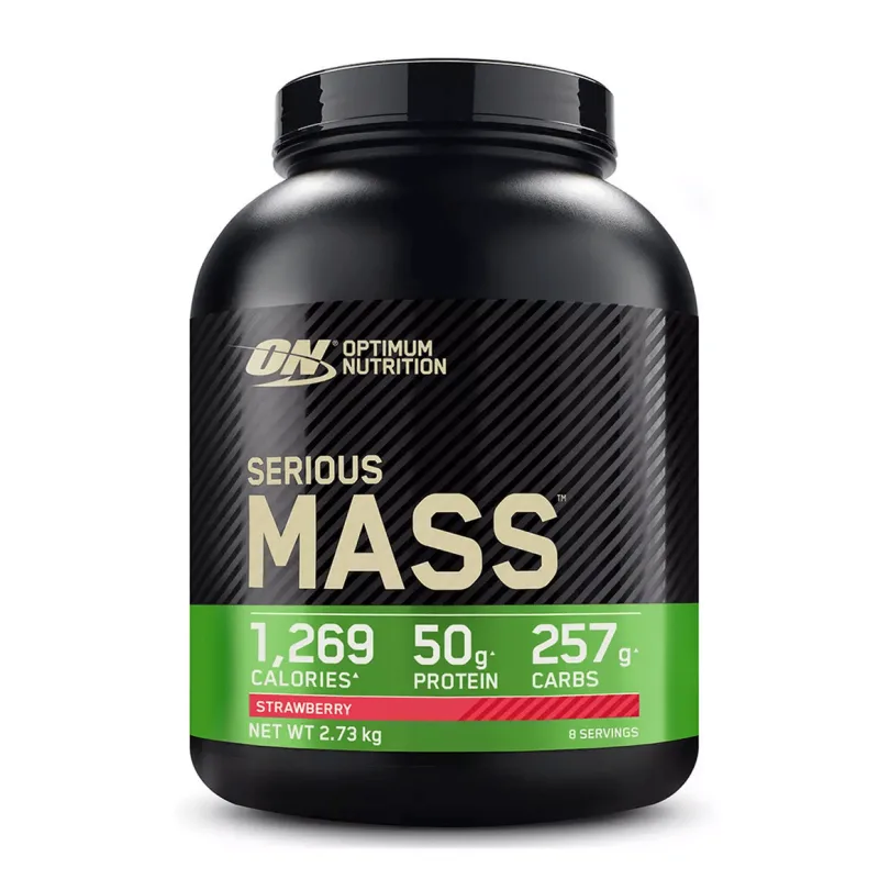 Gainer pudra proteica proteine din zer 100% Serious Mass Capsuni, 2.73kg, Optimum Nutrition — preț și oferte