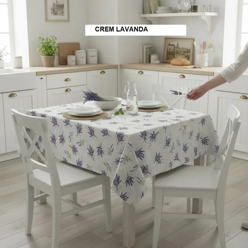 Fata de masa teflonata antimurdarire crem lavanda 140x180 cm, Ralex | 1 buc RALEX INFINITY — preț și oferte