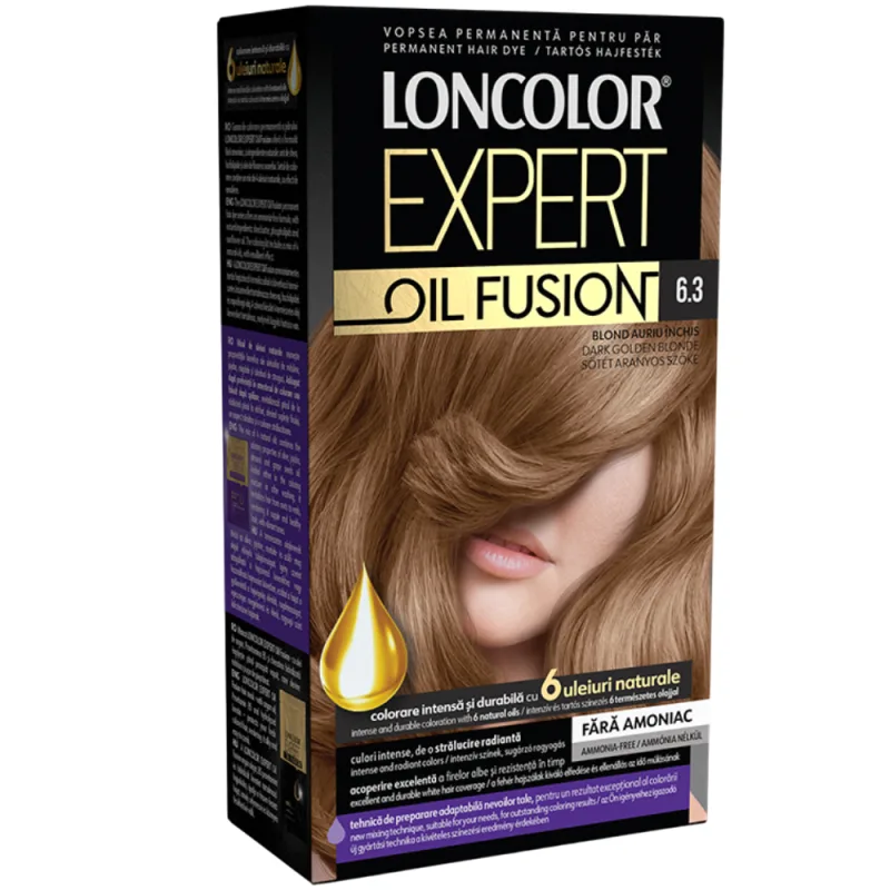 Vopsea de par permanenta Expert Oil Fusion Nr 6.3, 115ml, Loncolor — preț și oferte