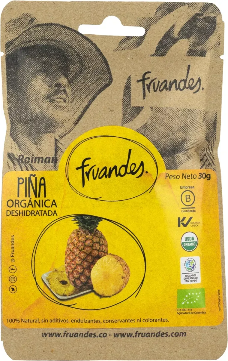 Ananas deshidratat BIO, 30g, Fruandes — preț și oferte