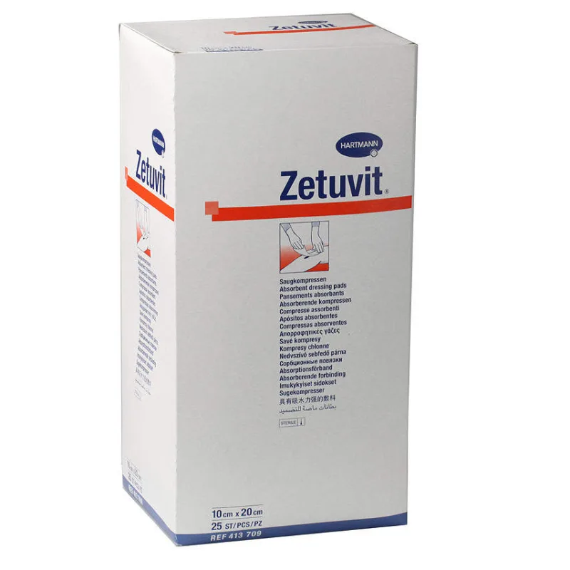 Comprese absorbante Zetuvit 10x20cm, 25 bucati, Hartmann — preț și oferte