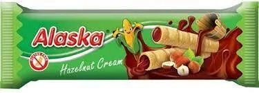 Rulou din porumb  umplut cu crema de alune, 18g, Alaska — preț și oferte