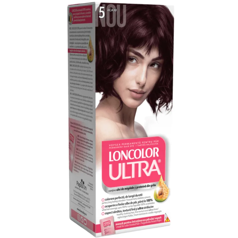Vopsea de par permanenta Ultra Nr. 5, 110ml, Loncolor — preț și oferte