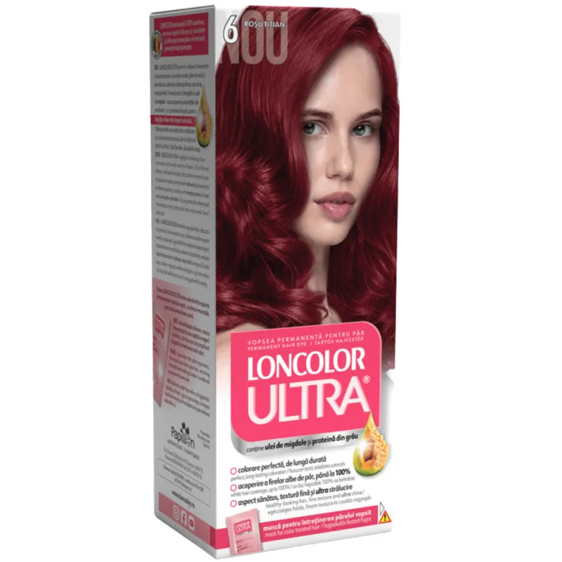 Vopsea de par permanenta Ultra Nr. 6, 110ml, Loncolor — preț și oferte