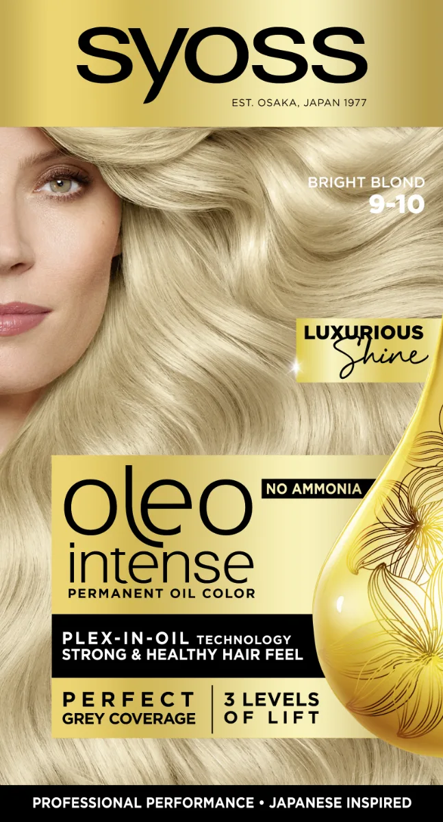Vopsea de par fara amoniac Color Oleo 9-10 Blond Luminos, 115ml, Syoss — preț și oferte