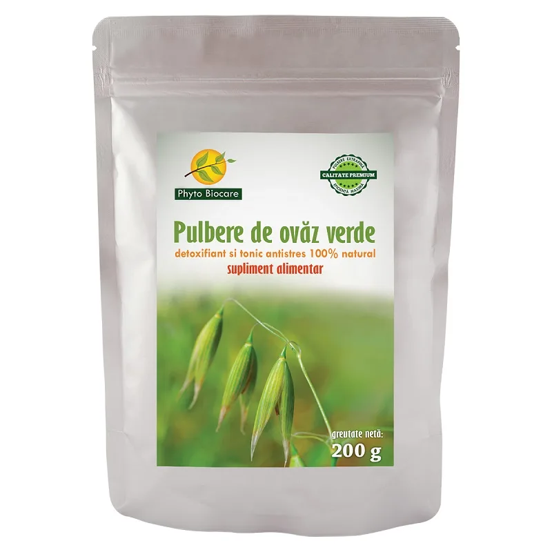 Pulbere de ovaz verde, 200g, Phyto Biocare — preț și oferte