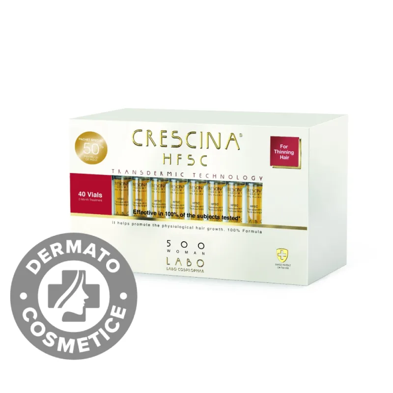 HFSC Transdermic 500 Woman Crescina, 40 fiole, Labo — preț și oferte