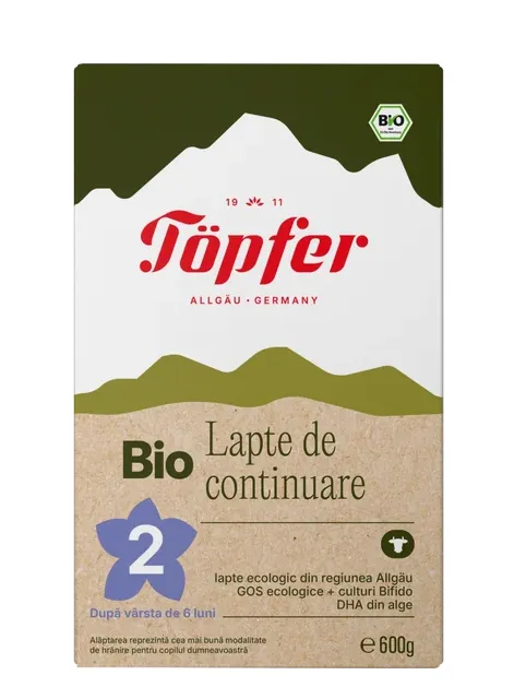 Topfer Lactana Bio 2 6+ luni 600 g — preț și oferte
