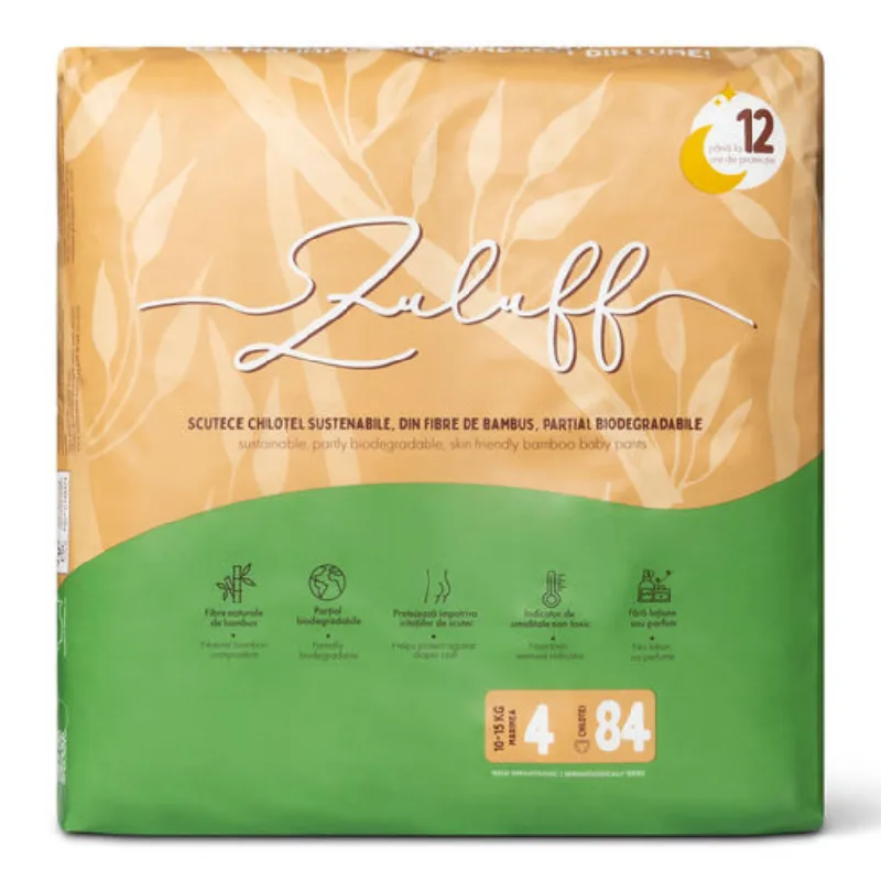 Scutece chilotei din bambus, marimea 4, 10-15kg, 84 bucati, Zuluff — preț și oferte
