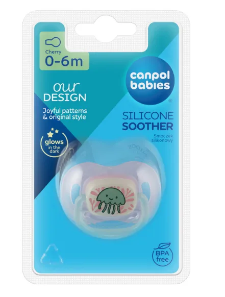 Canpol 34/900 Suzeta rotunda din silicon love & sea 0-6 luni pink CANPOL BABIES — preț și oferte