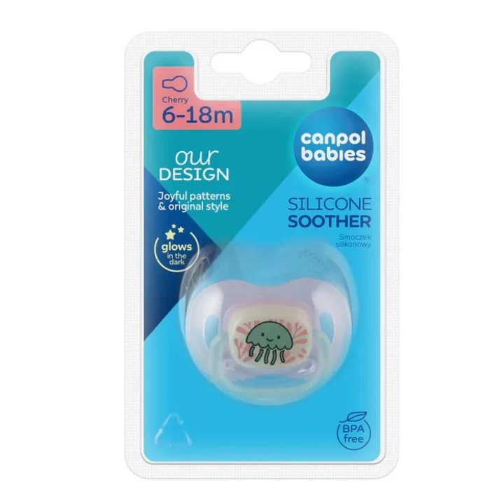 Canpol 34/901 Suzeta rotunda din silicon Love & Sea 6-18 luni CANPOL BABIES — preț și oferte